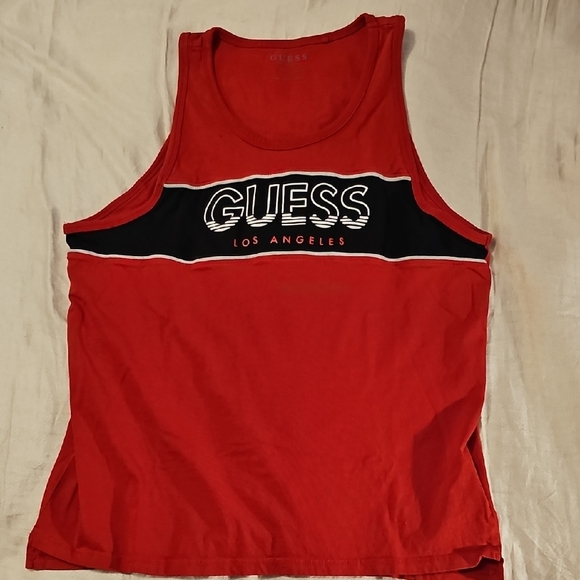 Guess Red and Black Logo Tank - Picture 1 of 5